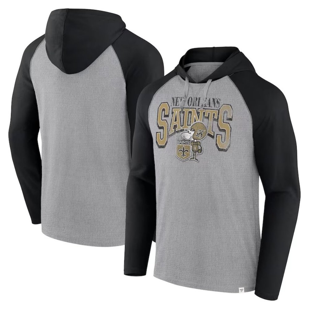New Orleans Saints Fanatics Under Center Long Sleeve Hoodie T-Shirt NWT 4XL